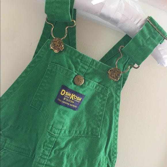 oshkosh green corduroy overalls